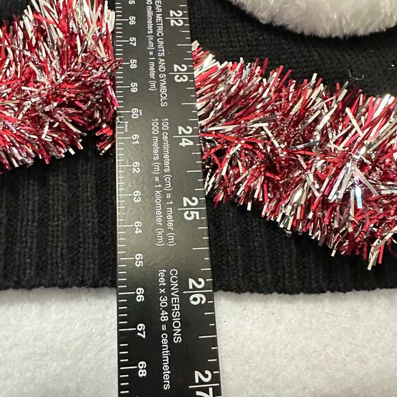 Ugly Christmas Sweater Feliz Navidad LIGHTS UP Tinsel Xmas Party Winner Size XL - Picture 5 of 5